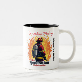 Volunteer Firefighter Funny Saying Two-Tone Coffee Mug