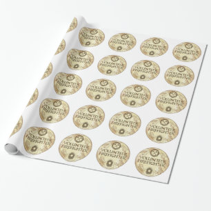 Volunteer Firefighter Grunge Wrapping Paper