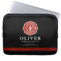 Volunteer Firefighter | Maltese Cross Symbol Black