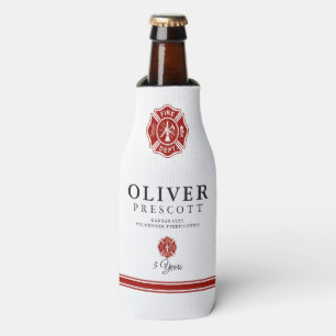 Volunteer Firefighter   Maltese Cross Symbol Bottle Cooler