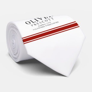 Volunteer Firefighter Maltese Cross Symbol Tie