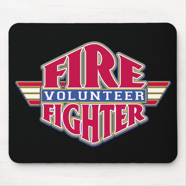 Volunteer Firefighter Mouse Mat (Front)