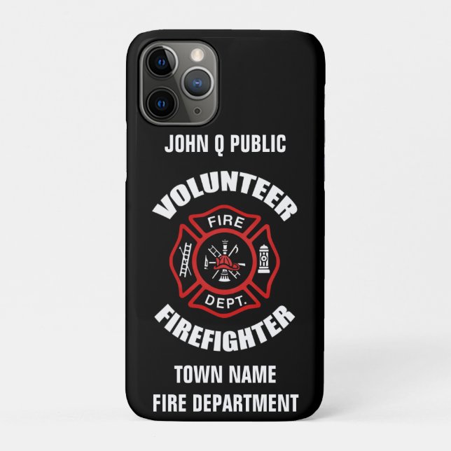 Volunteer Firefighter Name Template Case-Mate iPhone Case (Back)