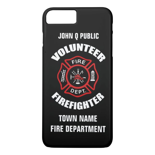 Volunteer Firefighter Name Template Case-Mate iPhone Case (Back)