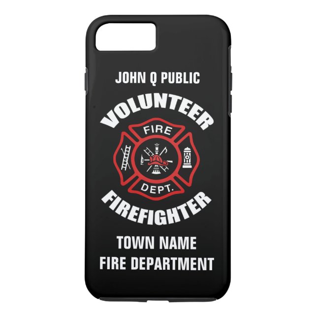 Volunteer Firefighter Name Template Case-Mate iPhone Case (Back)