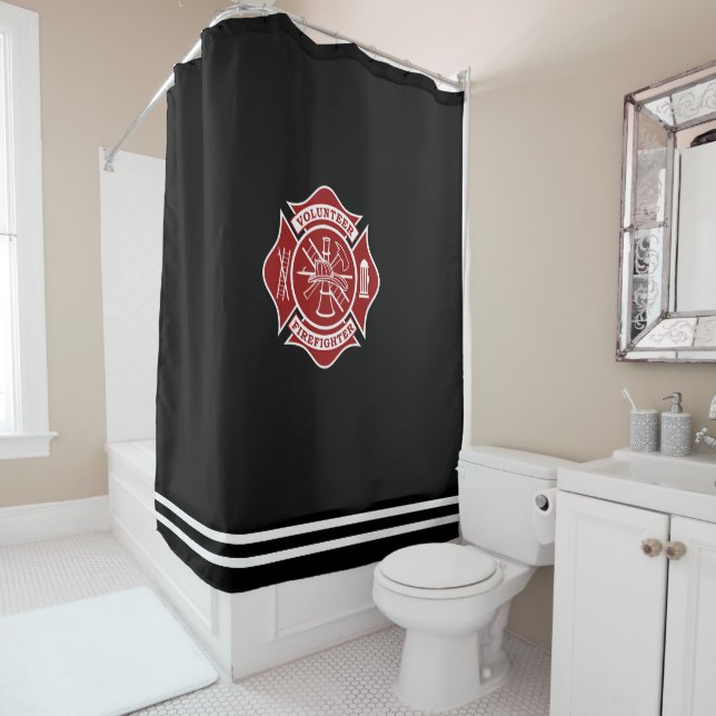 Volunteer Firefighter Shower Curtain (In Situ)