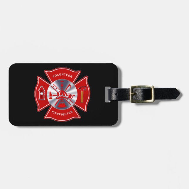 Volunteer Firefighter Tag (add your contact info) (Front Horizontal)
