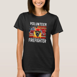 Volunteer Firefighter Usa Flag Firefighter Fireman T-Shirt