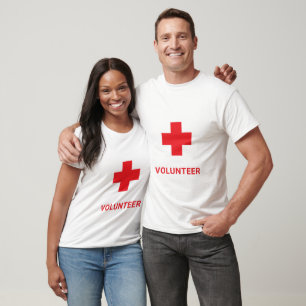 Volunteer & First Aid, Cross, Ambulance, Doctor  T-Shirt
