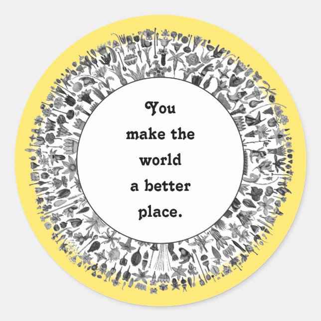 Volunteer Gift Ideas Classic Round Sticker (Front)