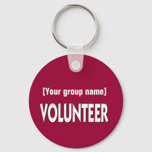 Volunteer Gift with Name Key Ring