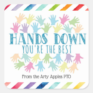 volunteer Hands down you're the best school Square Sticker
