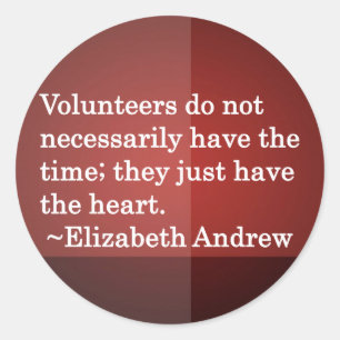 Volunteer Heart Classic Round Sticker