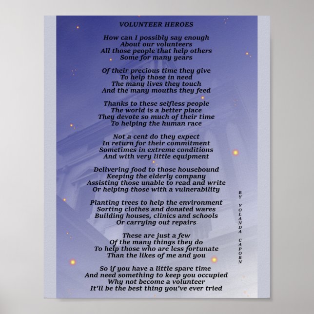 Volunteer Heroes Poster (Front)