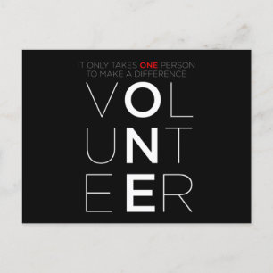Volunteer Make A Difference Volunteering Volunteer Postcard