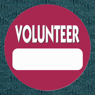 Volunteer Name Tag Badge