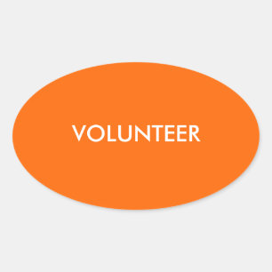VOLUNTEER OVAL STICKER