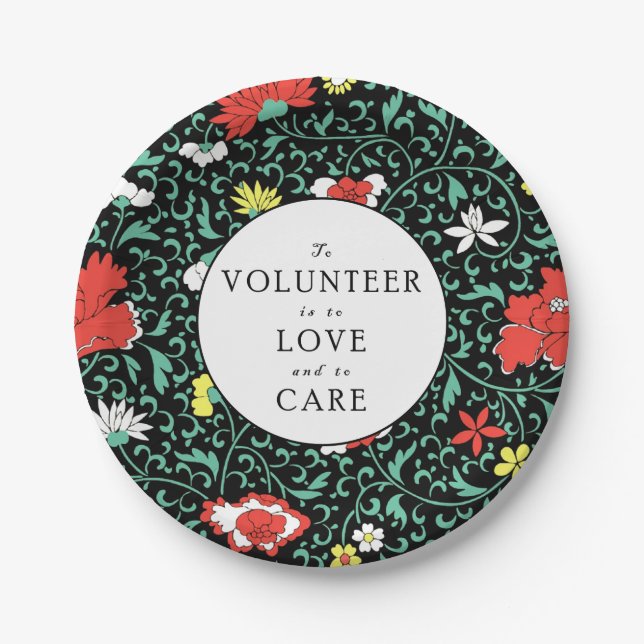 Volunteer Party Luncheon Paper Plate (Front)