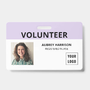 Volunteer Simple Photo ID Badge