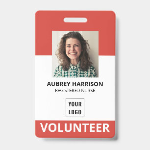 Volunteer Simple Photo ID Badge