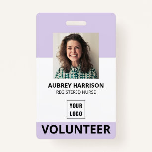 Volunteer Simple Photo ID ID Badge