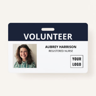 Volunteer Simple Photo ID ID Badge
