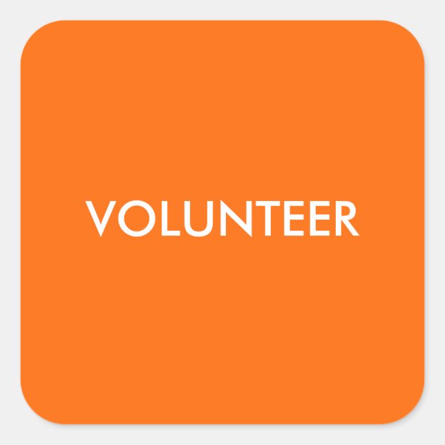 VOLUNTEER SQUARE STICKER (Front)