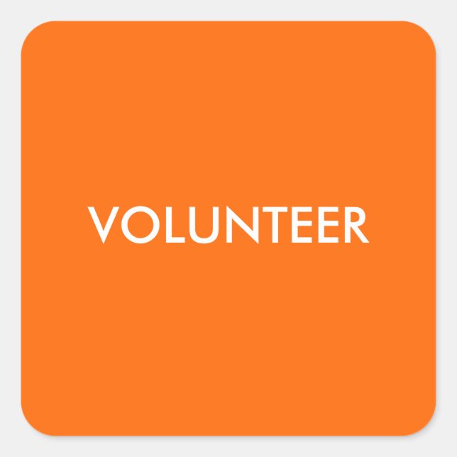 VOLUNTEER SQUARE STICKER (Front)