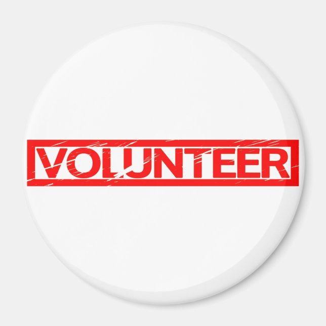 Volunteer Stamp Magnet (Front)