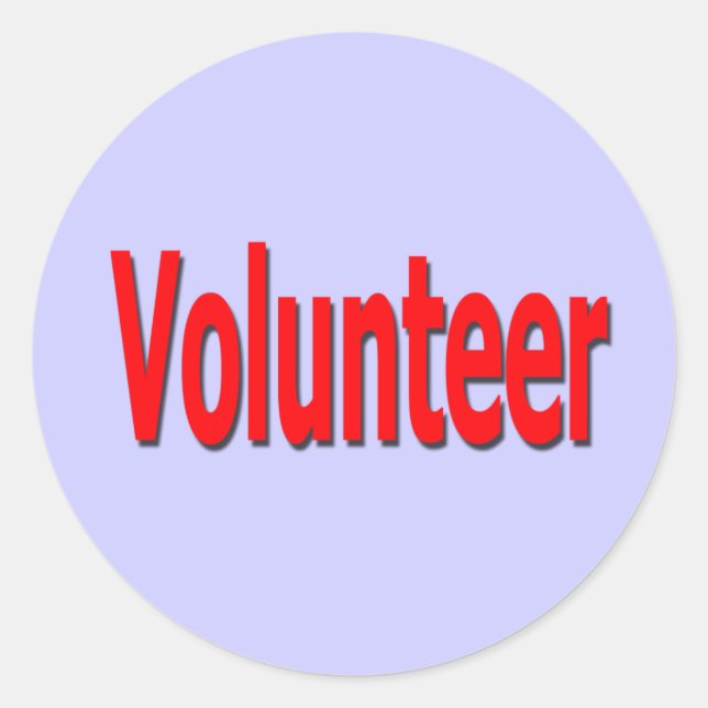 volunteer stickers - purple (Front)