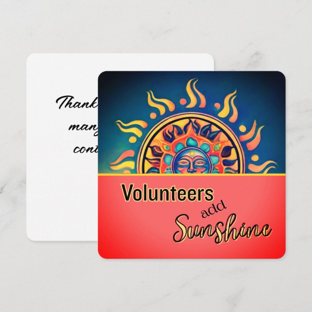 Volunteer Sunshine Flat Card (Front/Back)