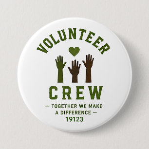 ❤️ Volunteer Team Community Service ❤️ 7.5 Cm Round Badge