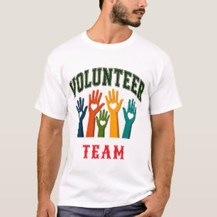❤️ Volunteer Team Staff Typography 👕 T-Shirt