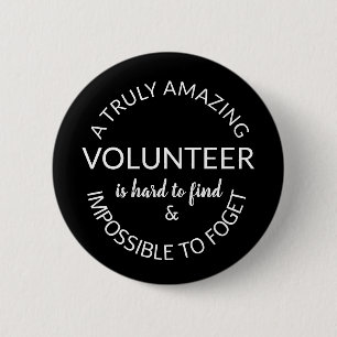 Volunteer thank you 6 cm round badge