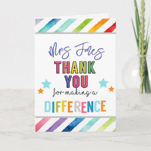 volunteer thank you for making a different card