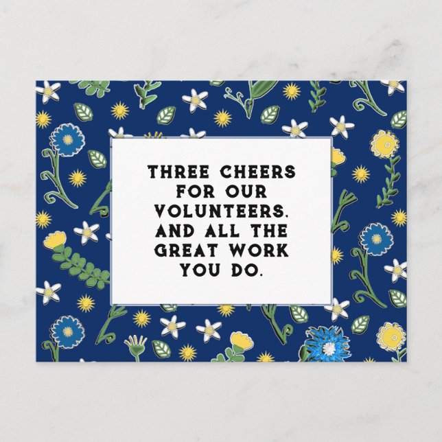 Volunteer Thank You Postcard (Front)