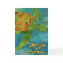Volunteer Thanks Sea Turtle or MarineConservation