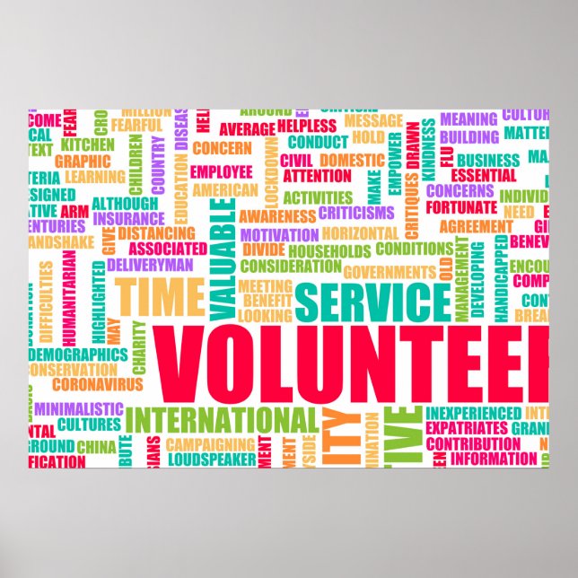 Volunteer Time and Service for Community Poster (Front)
