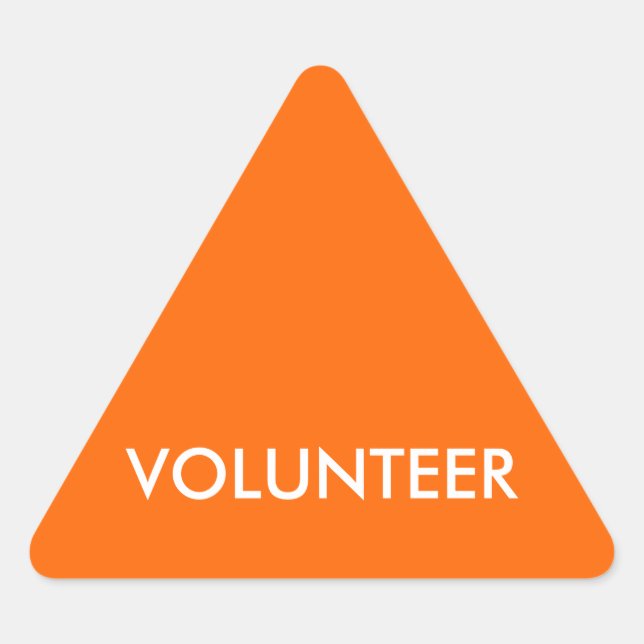 VOLUNTEER TRIANGLE STICKER (Front)