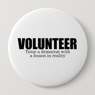 Volunteer - Tutor a democrat 10 Cm Round Badge