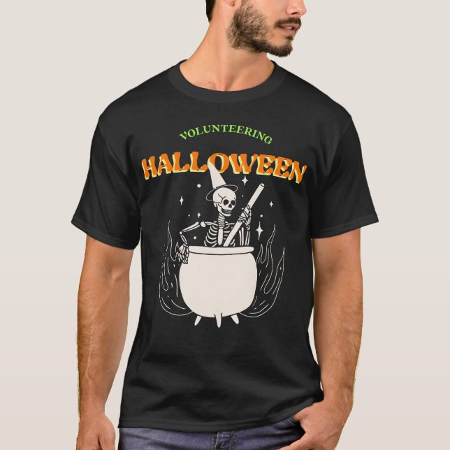 Volunteering Halloween friends T-Shirt (Front)
