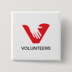 Volunteers 15 Cm Square Badge