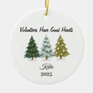 Volunteers Have Good Hearts, volunteer Ornament