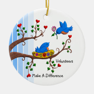 Volunteers Make A Difference Ceramic Tree Decoration