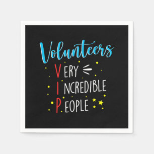 Volunteers VIP Volunteer Volunteering Charity Resc Napkin