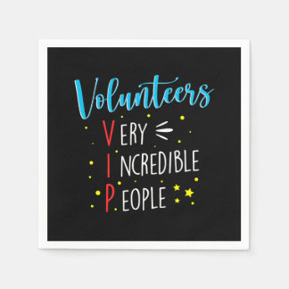 Volunteers VIP Volunteer Volunteering Charity Resc Napkin