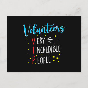 Volunteers VIP Volunteer Volunteering Charity Resc Postcard
