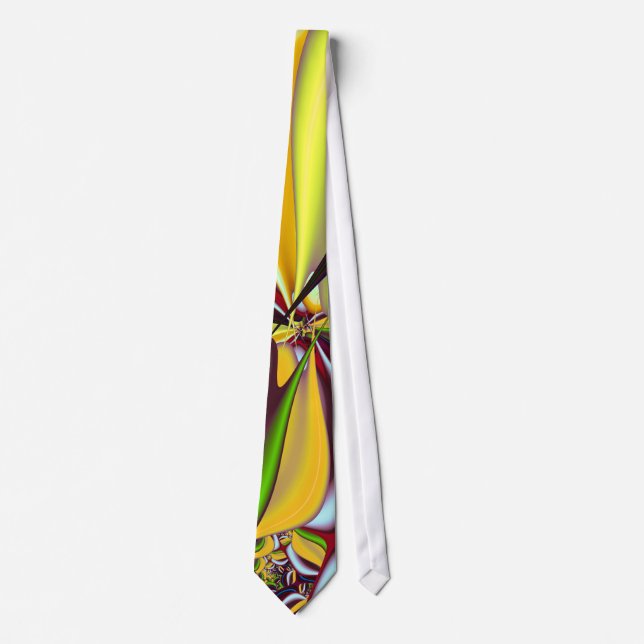 Voluptuous Fractal Abstract Modern Art Tie (Front)