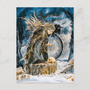 Völva the Seeress of Norse Prophecy Holiday Postcard
