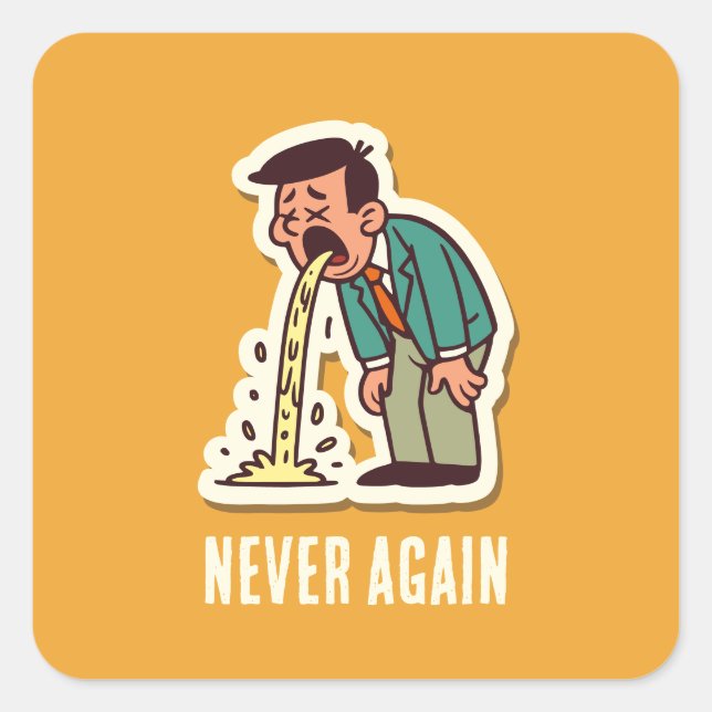 Vomit Square Sticker (Front)